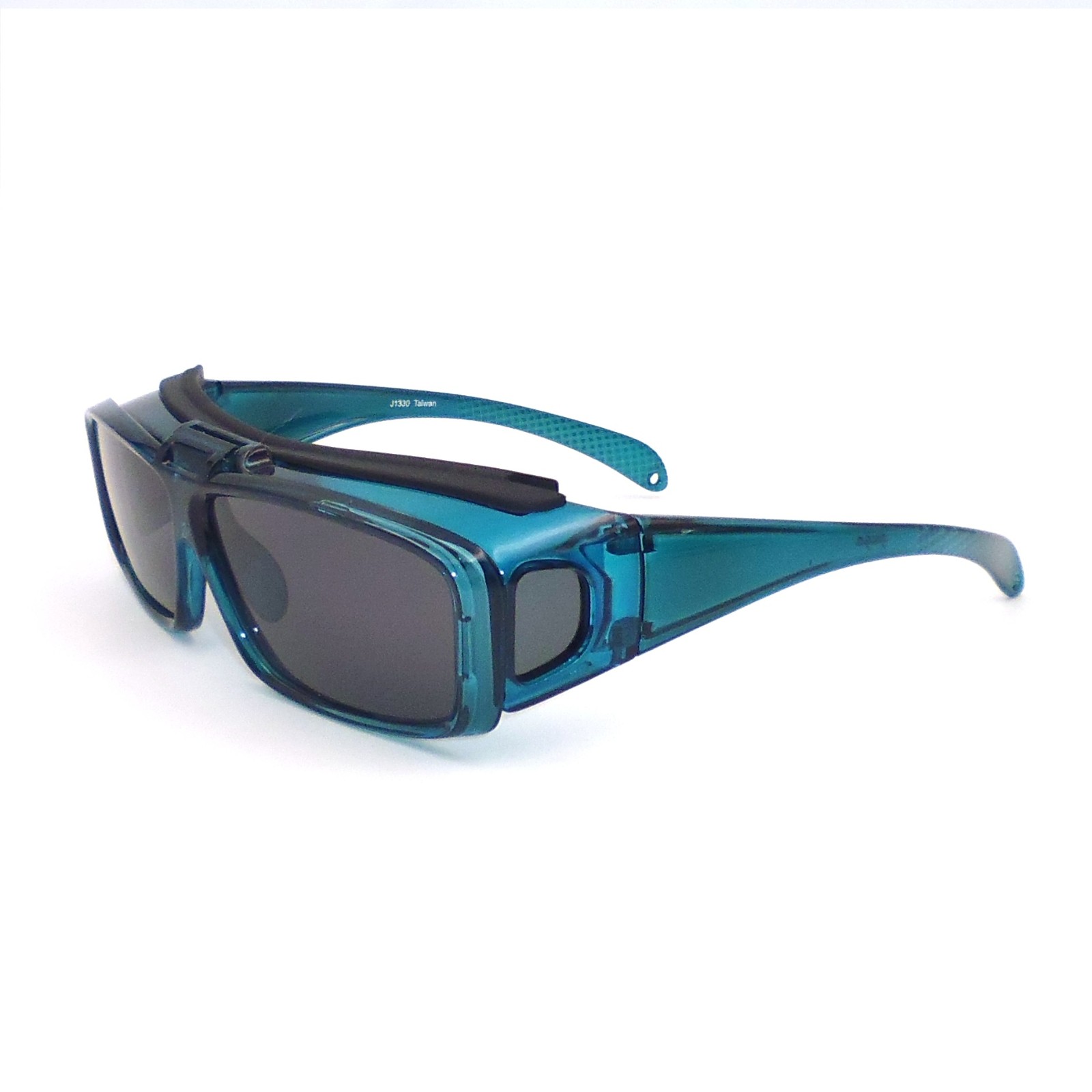Flip up lens fit over sunglasses, special function -flip up lens and side lens, over specs with side lens-J1330