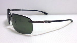 1112- metal and plastic mixed polarized sunglasses- frameless sunglasses